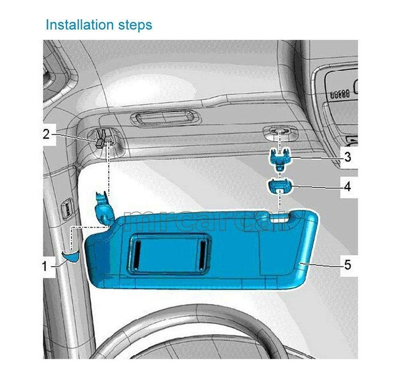 Emoly 2 Pack Portable Interior Sun Visor Hook Clip Bracket for Audi A1 A3 A4 A5 Q3 Q5(8E0 857 562) - Black - Image 4